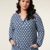 PLUS Miss Etam | Top Print Blauw