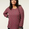 PLUS Miss Etam | Top Print Roze