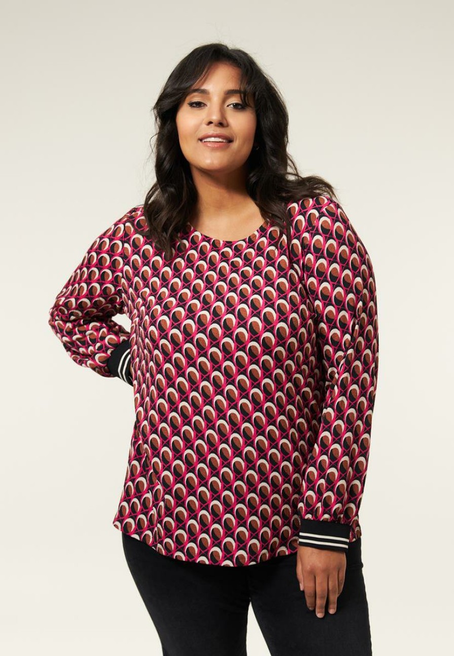 PLUS Miss Etam | Top Print Roze