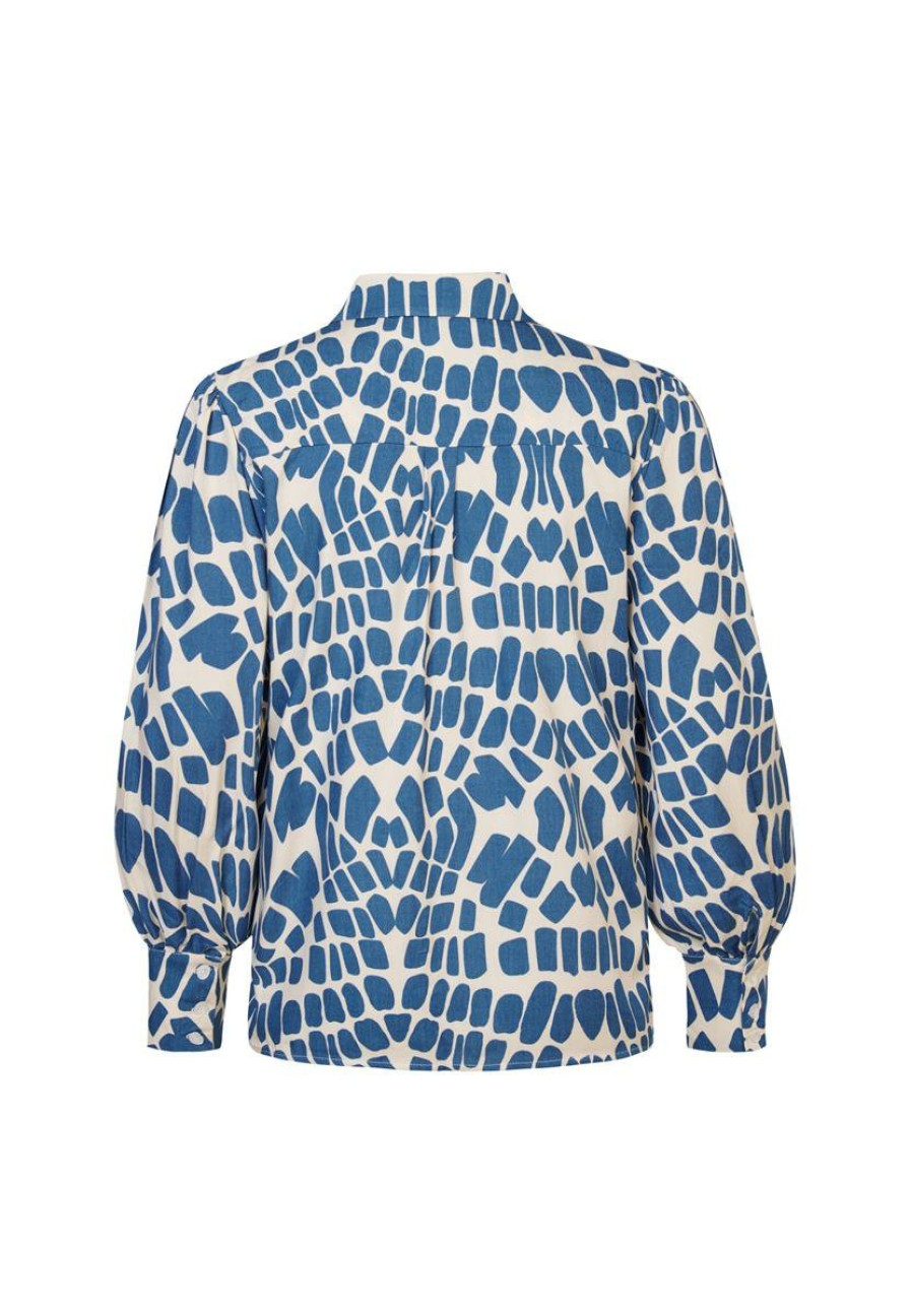 PLUS Miss Etam | Blouse Print Blauw