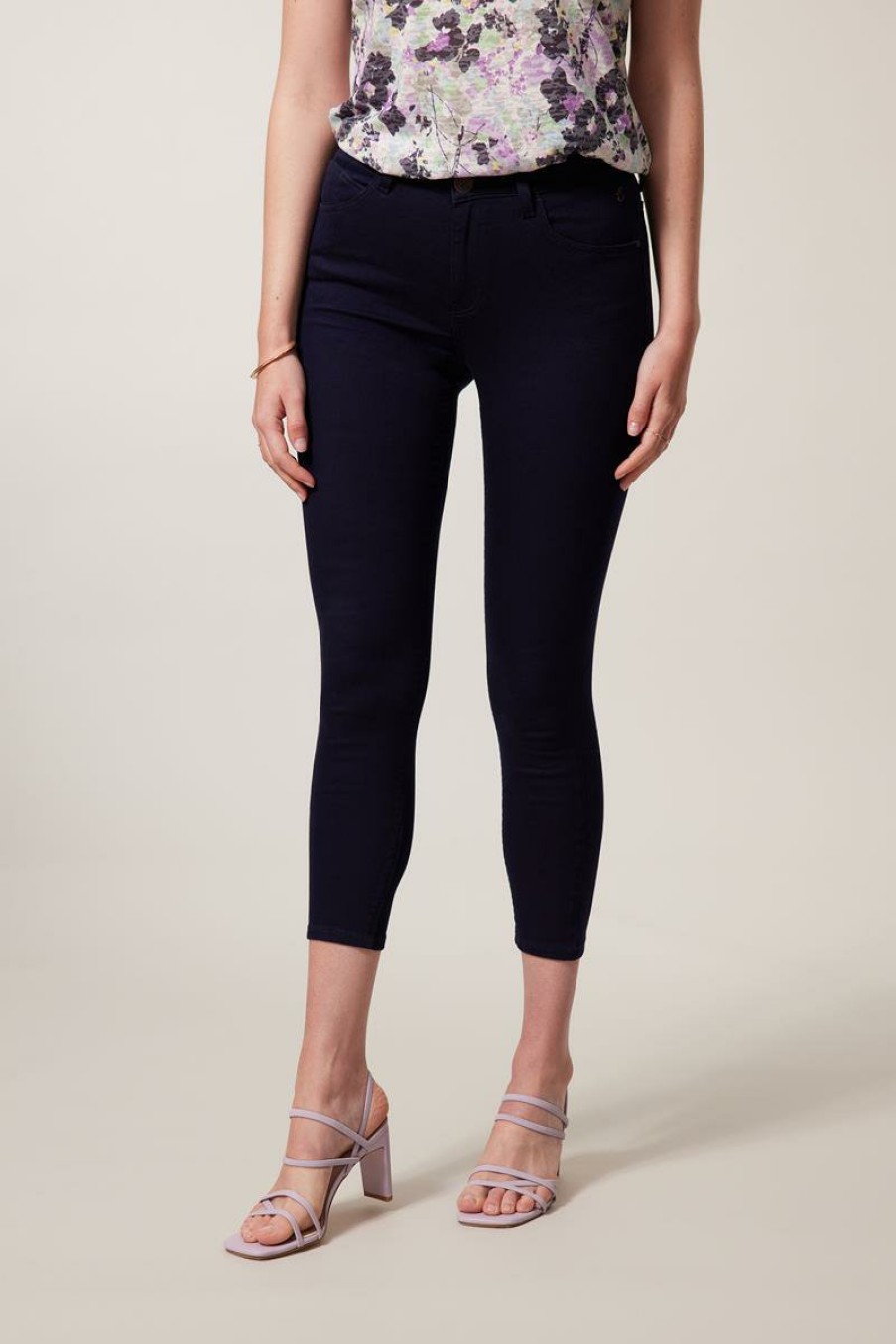 CLOTHING Miss Etam | Broek 'Elise' 7/8 Blauw