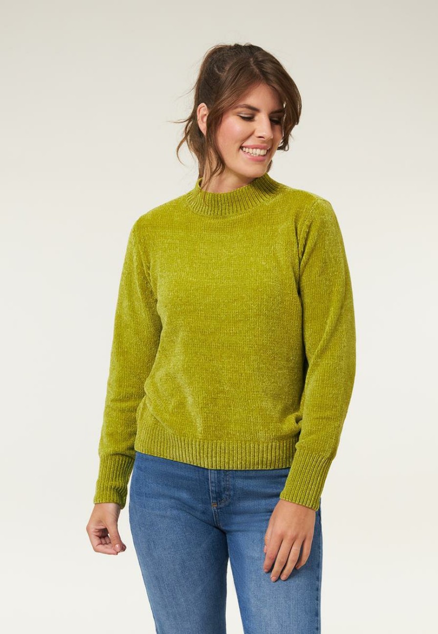 CLOTHING Miss Etam | Trui Chenille Groen