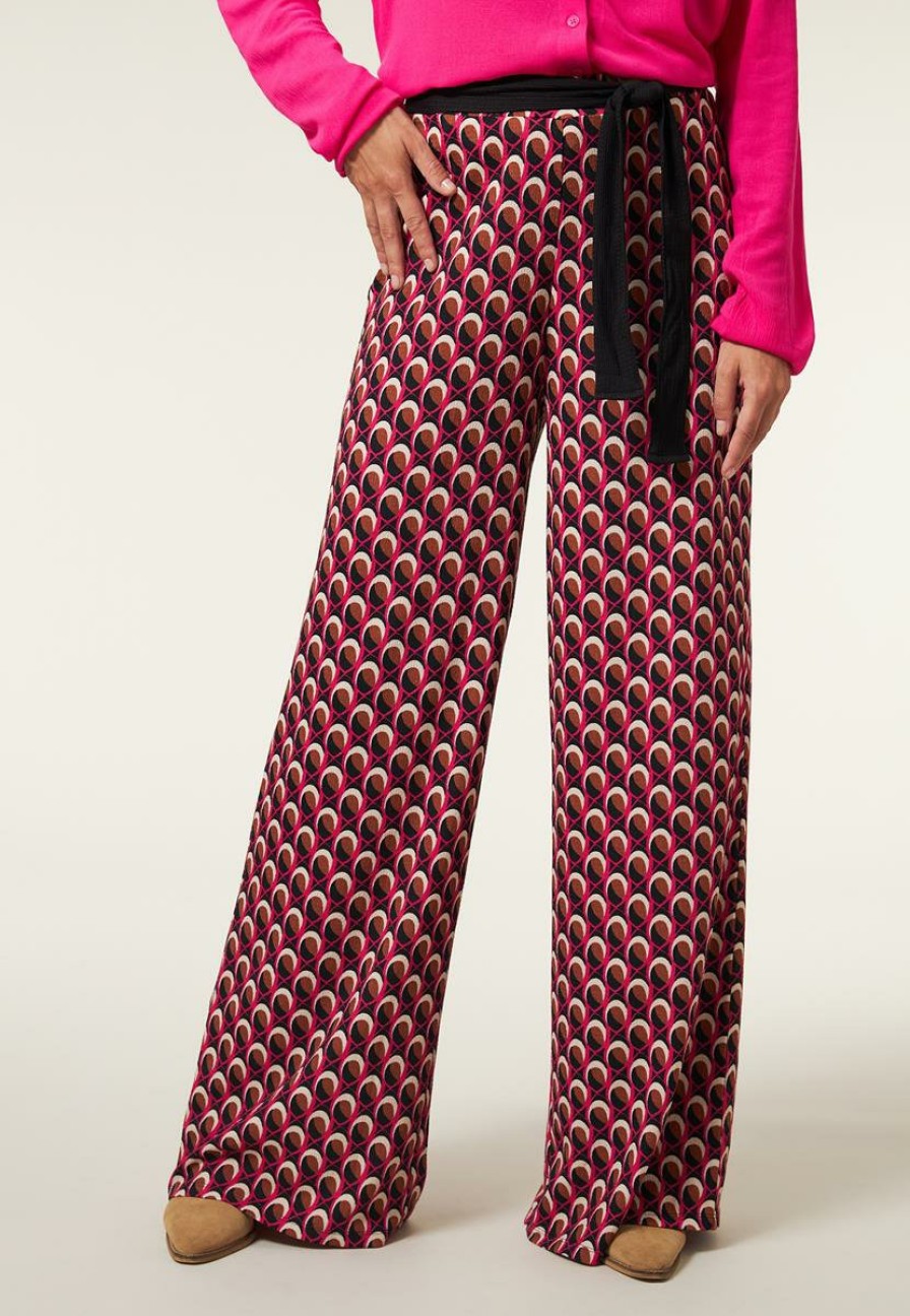 CLOTHING Miss Etam | Broek Print Roze