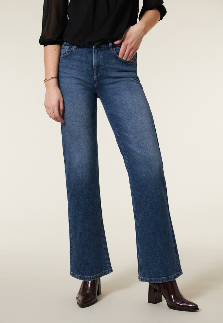 CLOTHING Miss Etam | Jeans Wide Leg Blauw