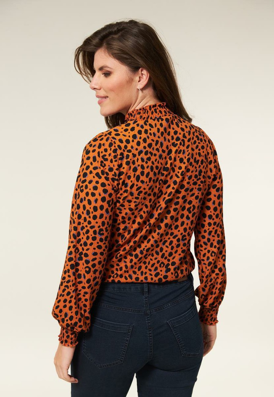 CLOTHING Miss Etam | Top Print Oranje