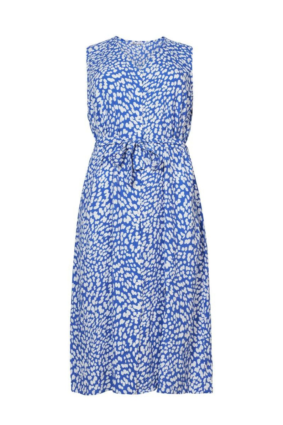 PLUS Miss Etam | Jurk 'Holly' Print Blauw