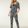 CLOTHING Miss Etam | Jumpsuit Print Zwart