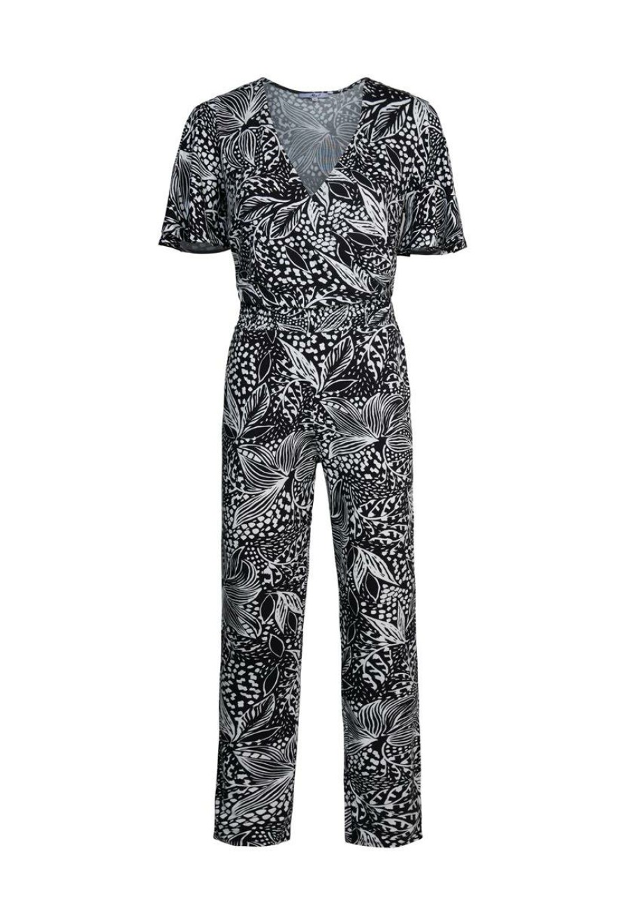 CLOTHING Miss Etam | Jumpsuit Print Zwart