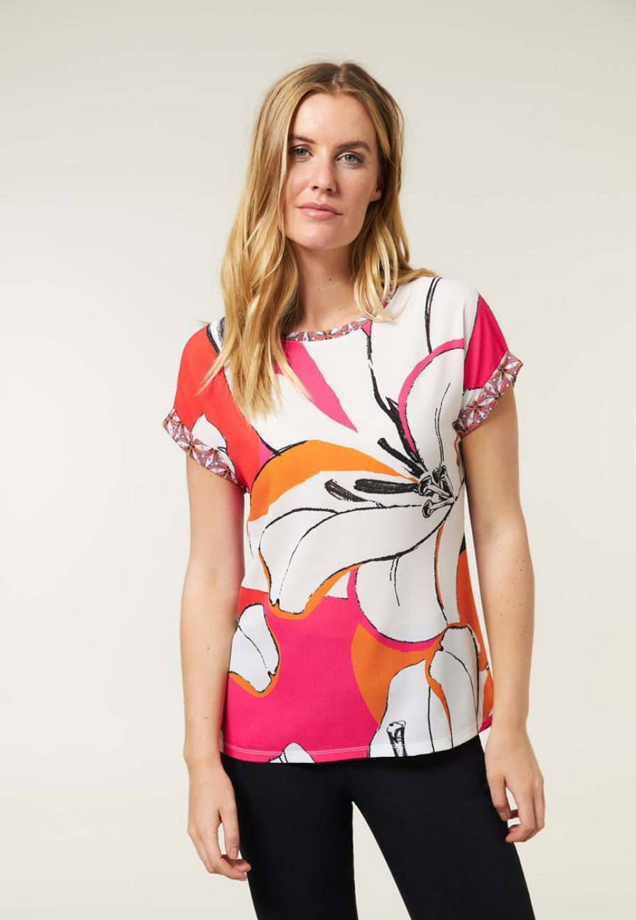 CLOTHING Miss Etam | Top Print Rood