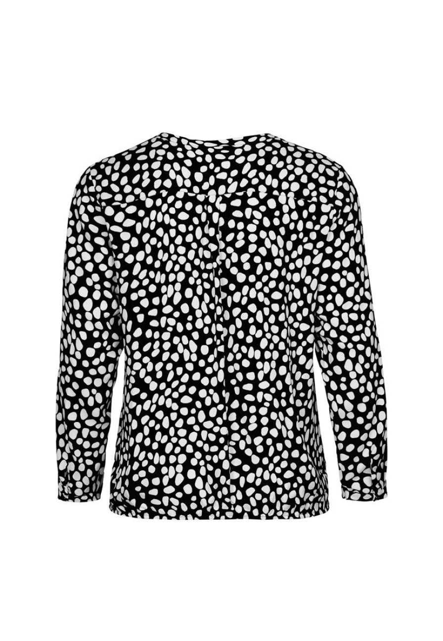 PLUS Miss Etam | Blouse Print Zwart Wit