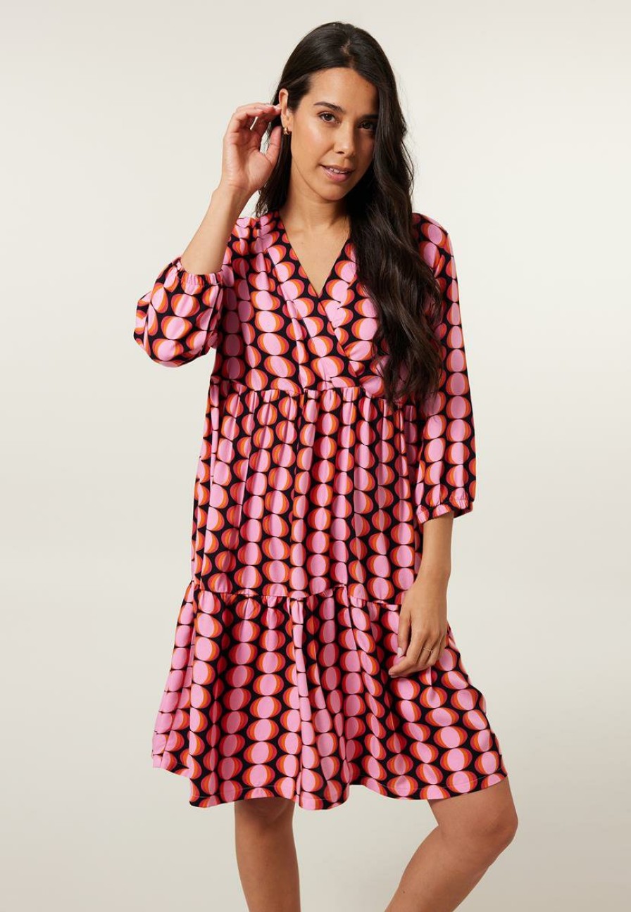 CLOTHING Miss Etam | Jurk Print Rood