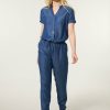 CLOTHING Miss Etam | Jumpsuit Denim Tencel Blauw