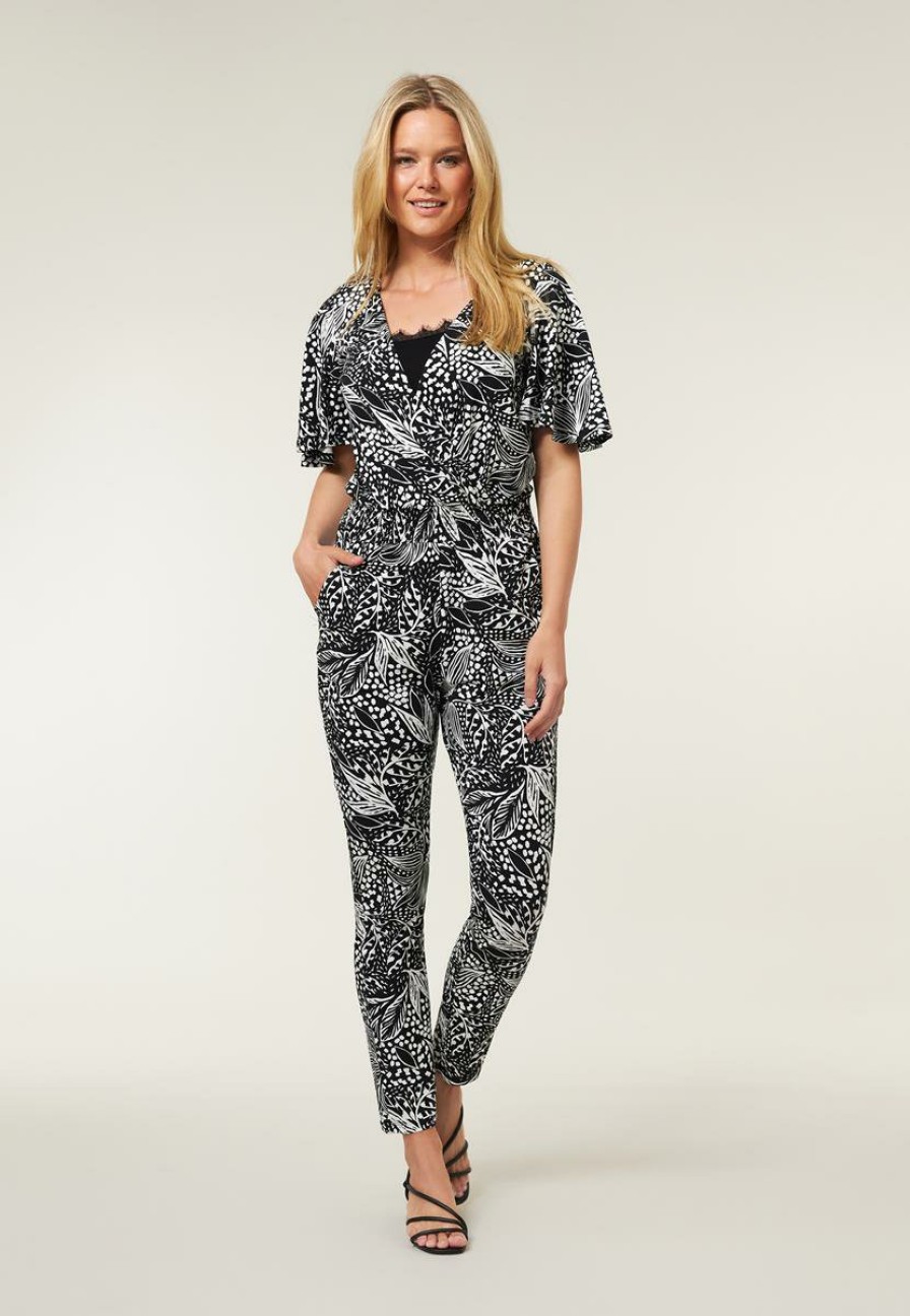 CLOTHING Miss Etam | Jumpsuit Print Zwart