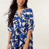 CLOTHING Miss Etam | Jurk Print Blauw