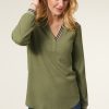 CLOTHING Miss Etam | Top Lange Mouw Groen