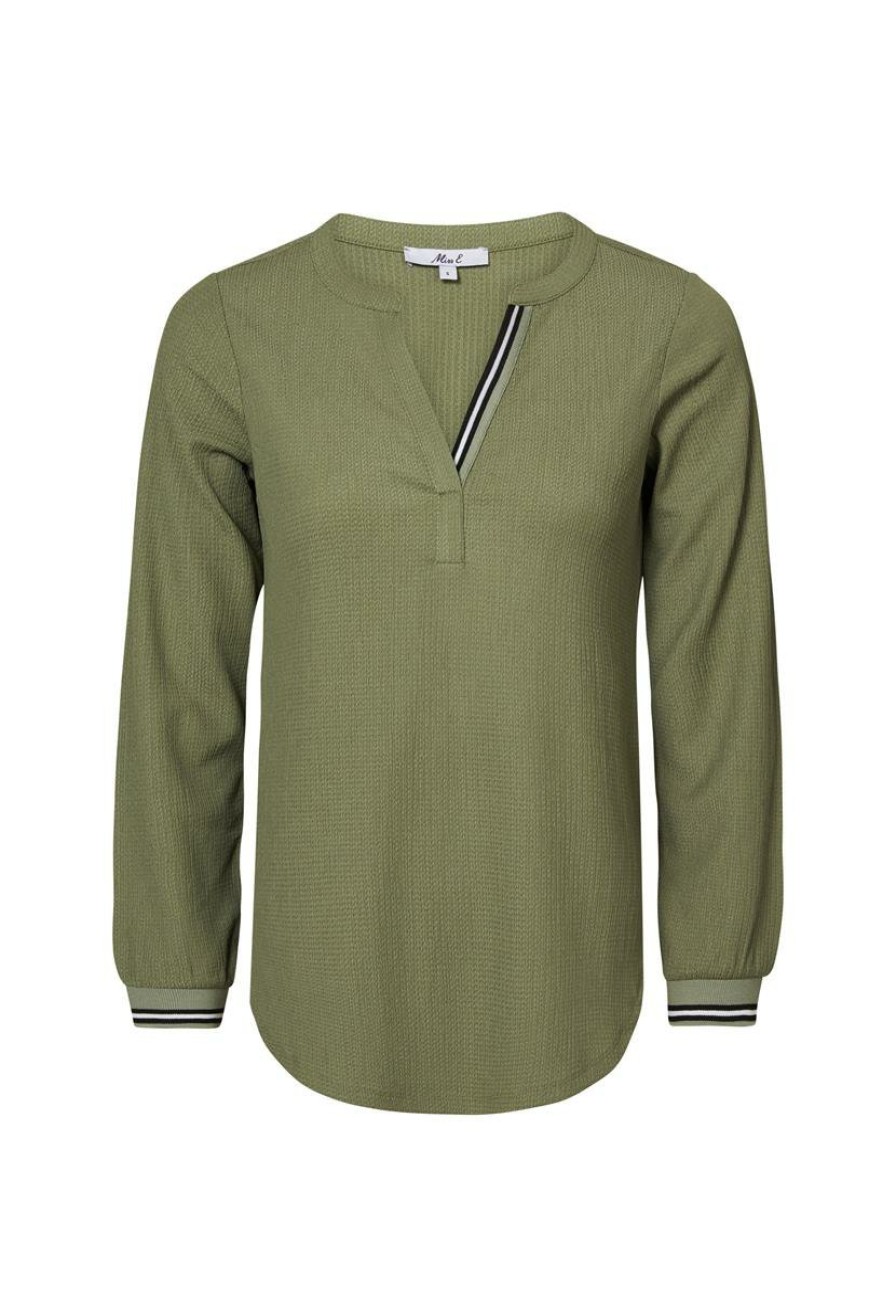 CLOTHING Miss Etam | Top Lange Mouw Groen