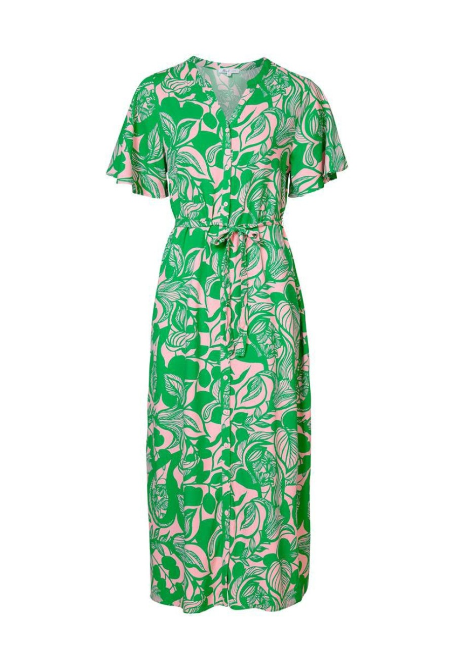 CLOTHING Miss Etam | Jurk Print Groen