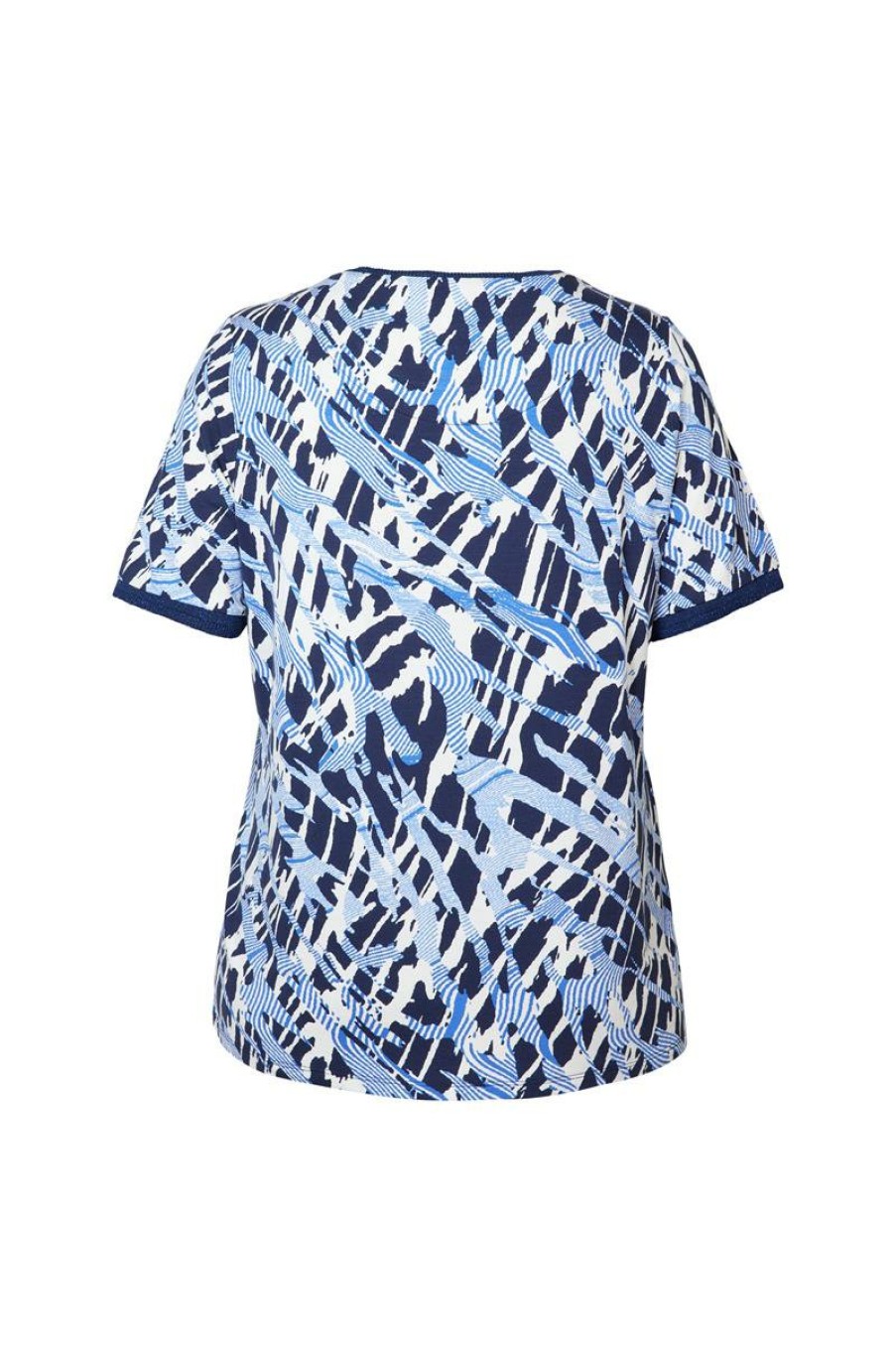 PLUS Miss Etam | T-Shirt 'Iris' Print Blauw