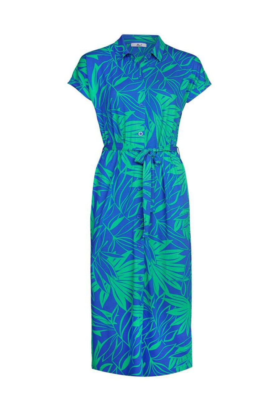 CLOTHING Miss Etam | Jurk Print Blauw