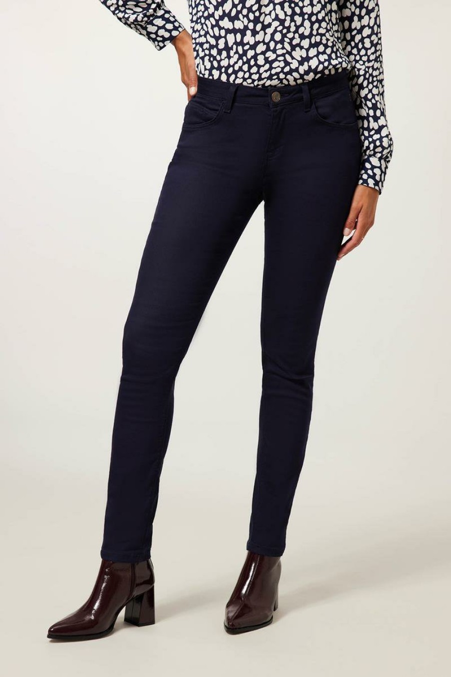 CLOTHING Miss Etam | Broek Slim Fit Blauw 32"