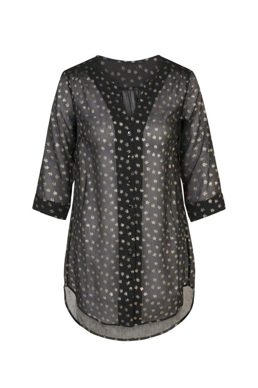 CLOTHING Miss Etam | Blouse 'Laureen' Print Zwart