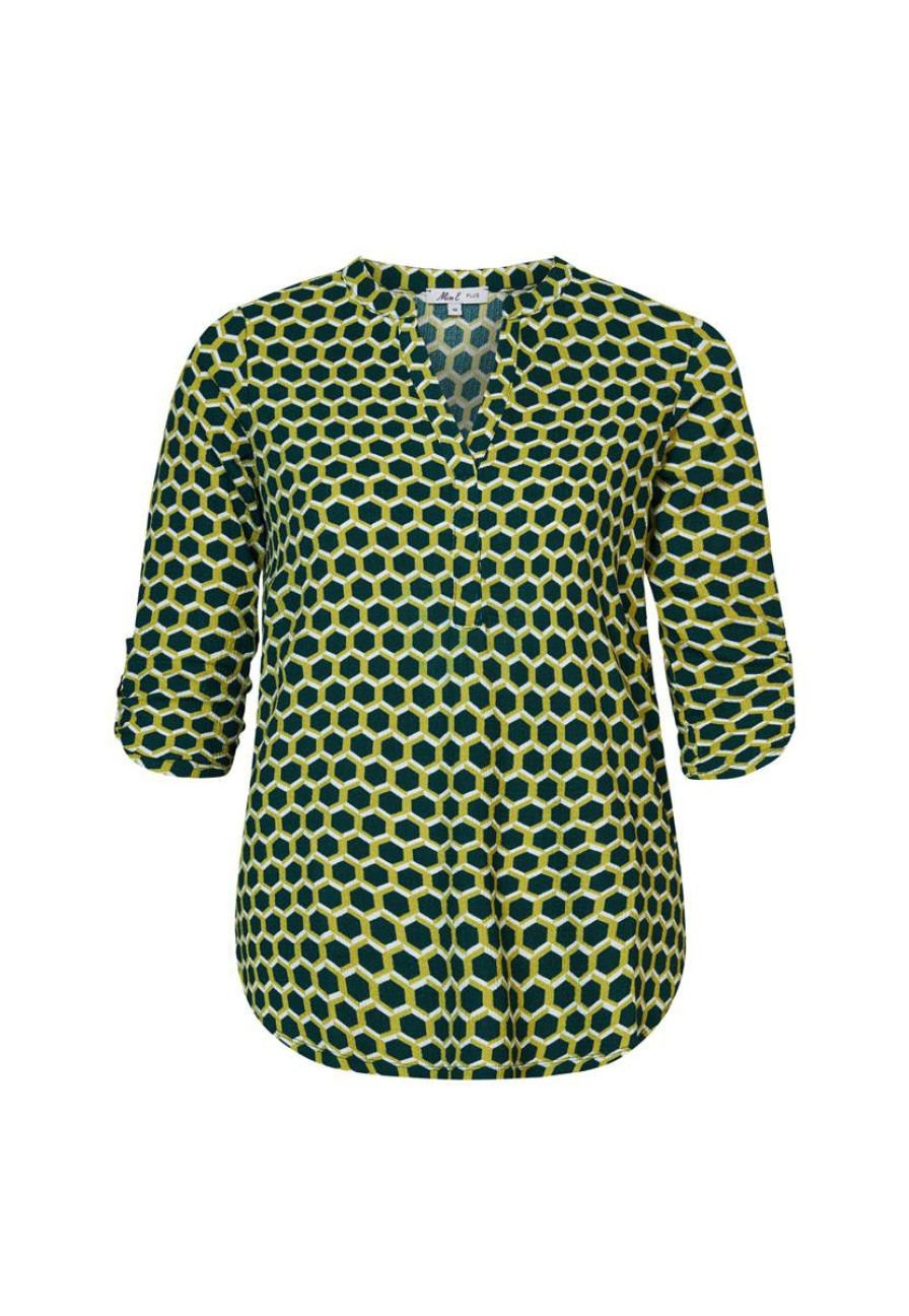 PLUS Miss Etam | Top Print Groen