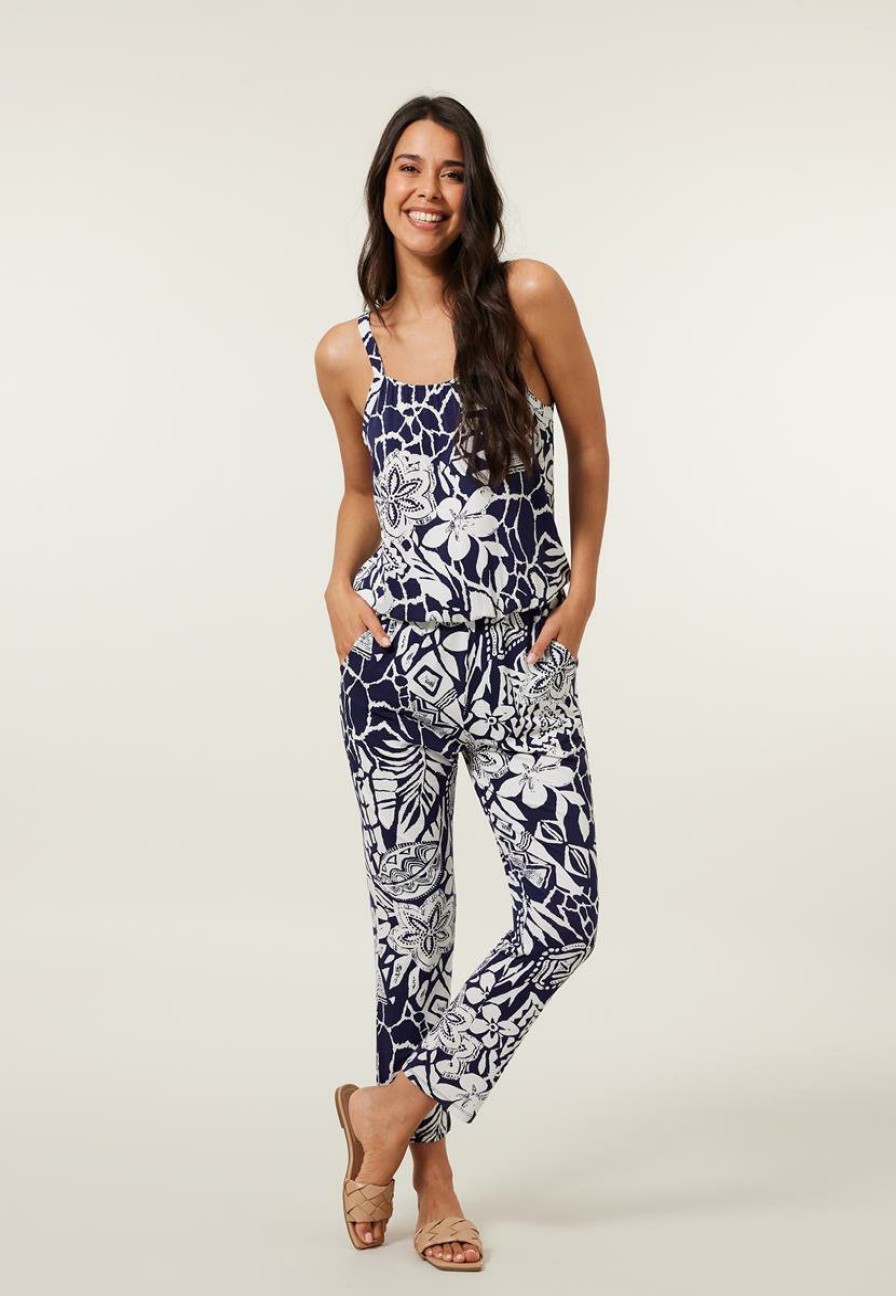 CLOTHING Miss Etam | Jumpsuit Print Blauw