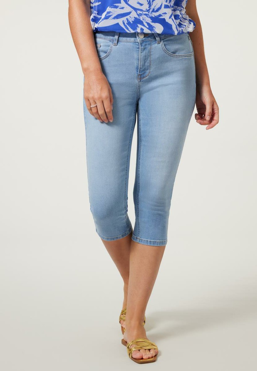 CLOTHING Miss Etam | Jeans Capri Blauw