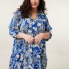 PLUS Miss Etam | Jurk Print Blauw