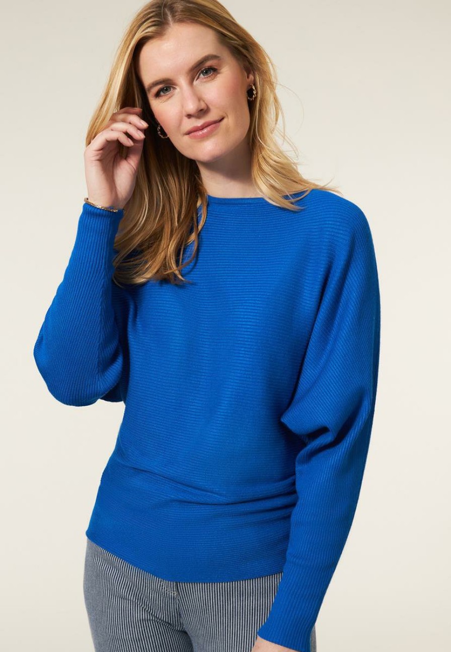 CLOTHING Miss Etam | Rib Sweater Blauw