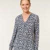 CLOTHING Miss Etam | Blouse Print Blauw