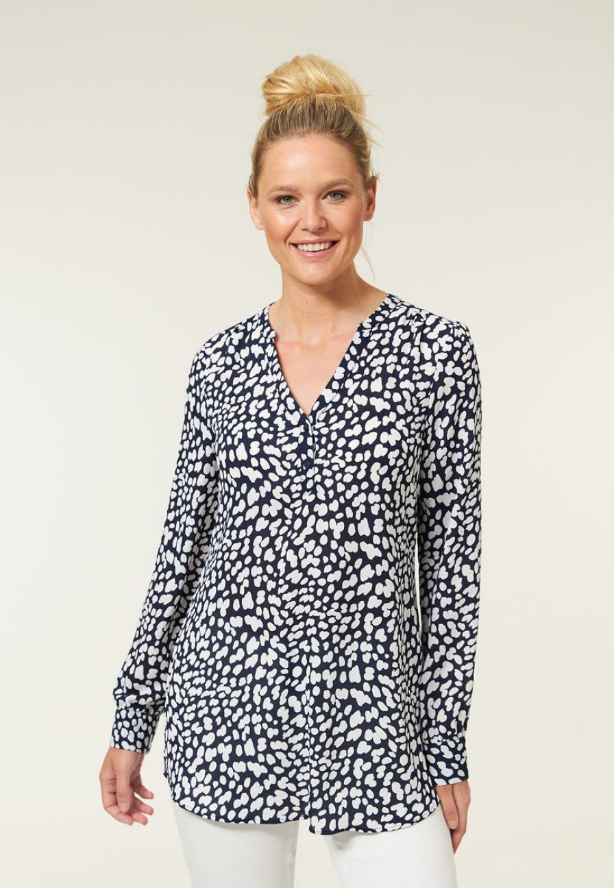 CLOTHING Miss Etam | Blouse Print Blauw