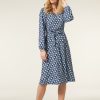 CLOTHING Miss Etam | Jurk Print Blauw