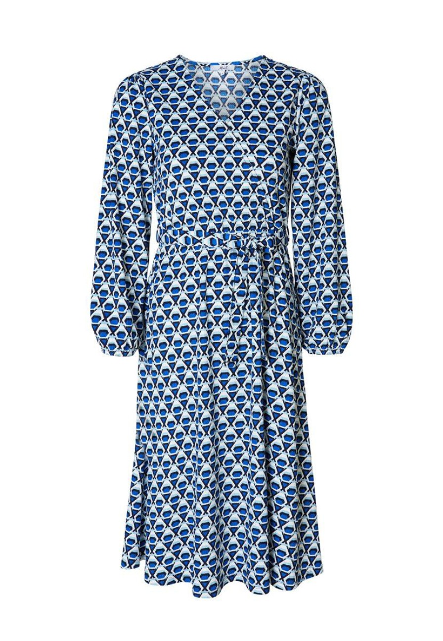 CLOTHING Miss Etam | Jurk Print Blauw