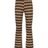 CLOTHING Miss Etam | Broek Flared Print Bruin