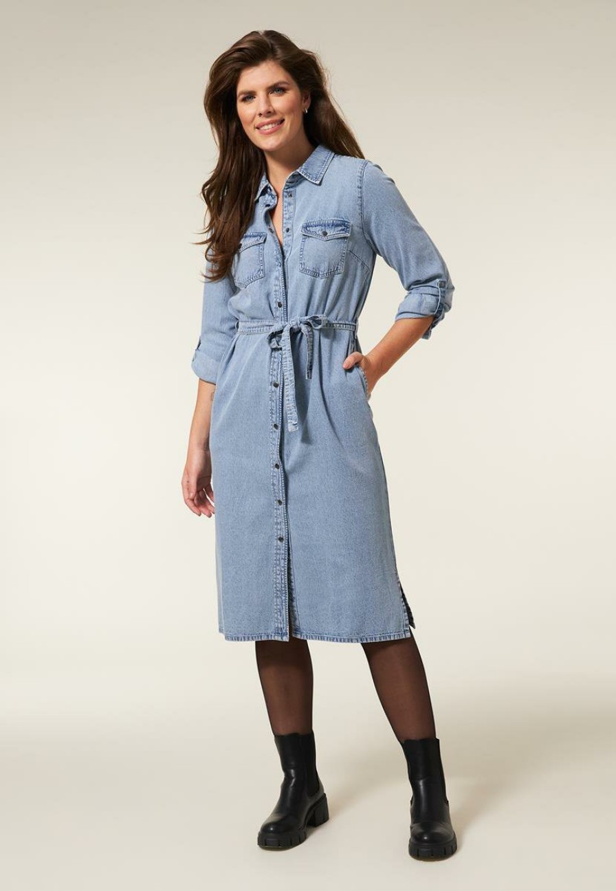 CLOTHING Miss Etam | Jurk Denim Blauw