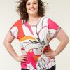 PLUS Miss Etam | Top Print Roze