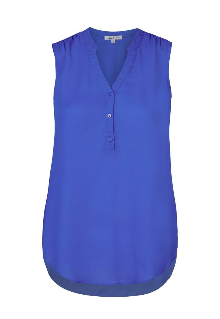 PLUS Miss Etam | Blouse Mouwloos Blauw