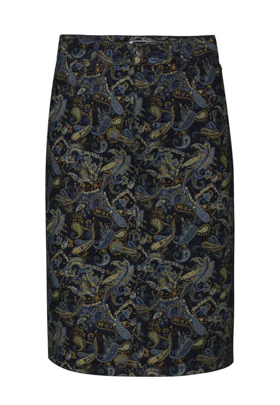 CLOTHING Miss Etam | Rok Print Blauw