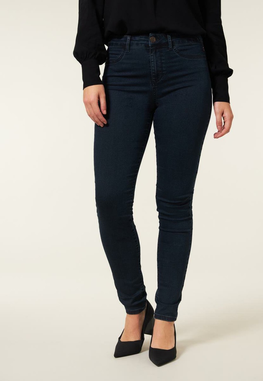 CLOTHING Miss Etam | Broek Powerstretch Blauw 32"