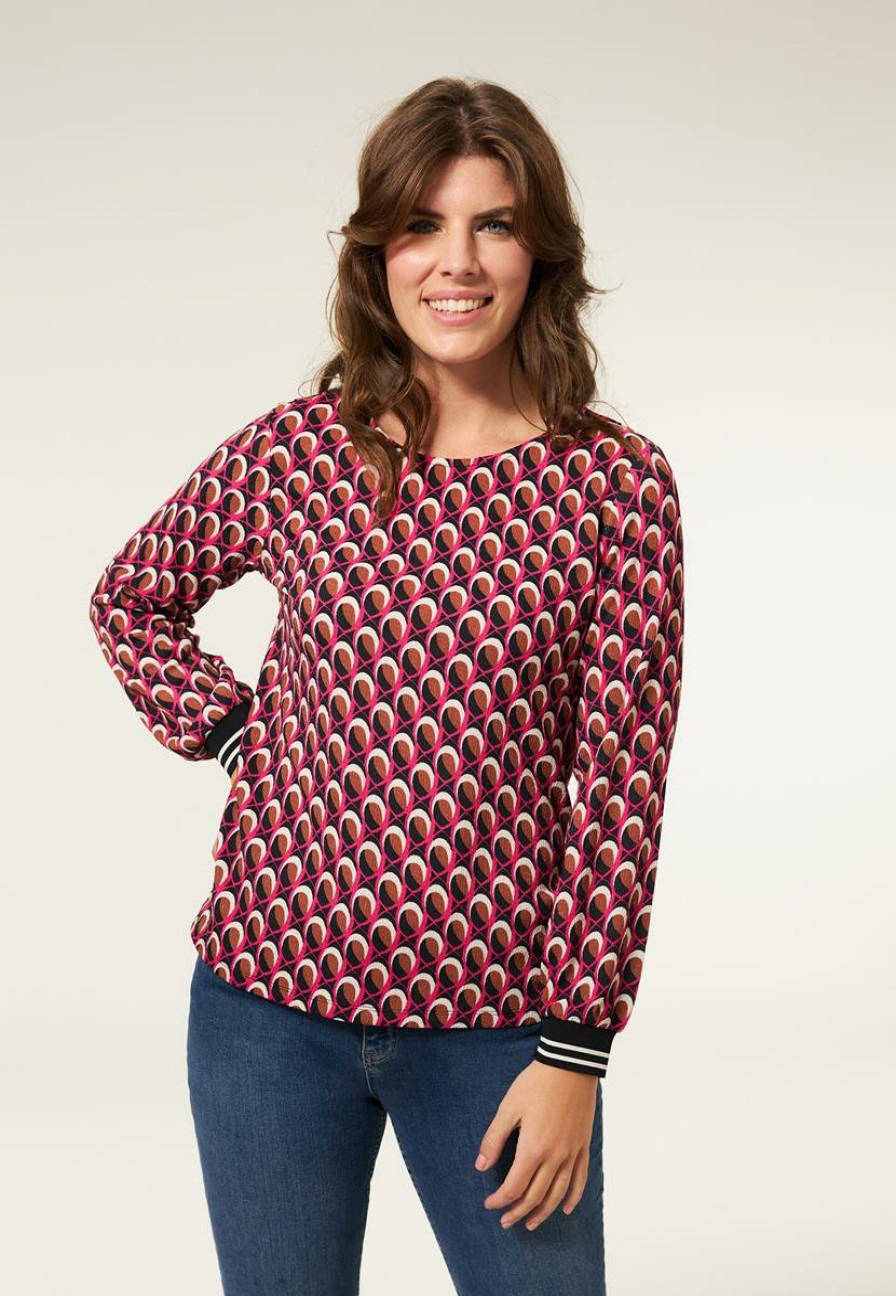 CLOTHING Miss Etam | Top Print Roze