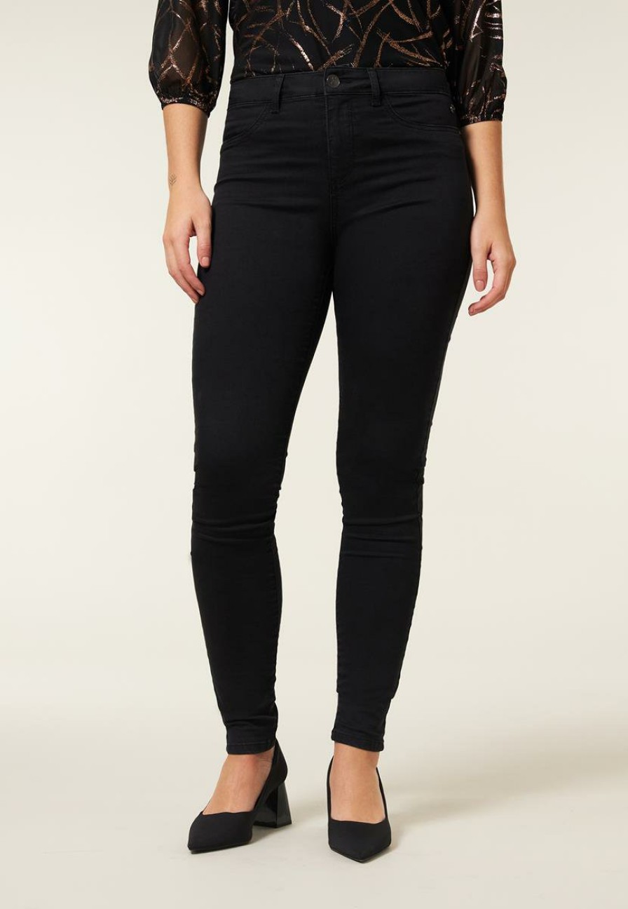 CLOTHING Miss Etam | Broek Powerstretch Zwart 32"