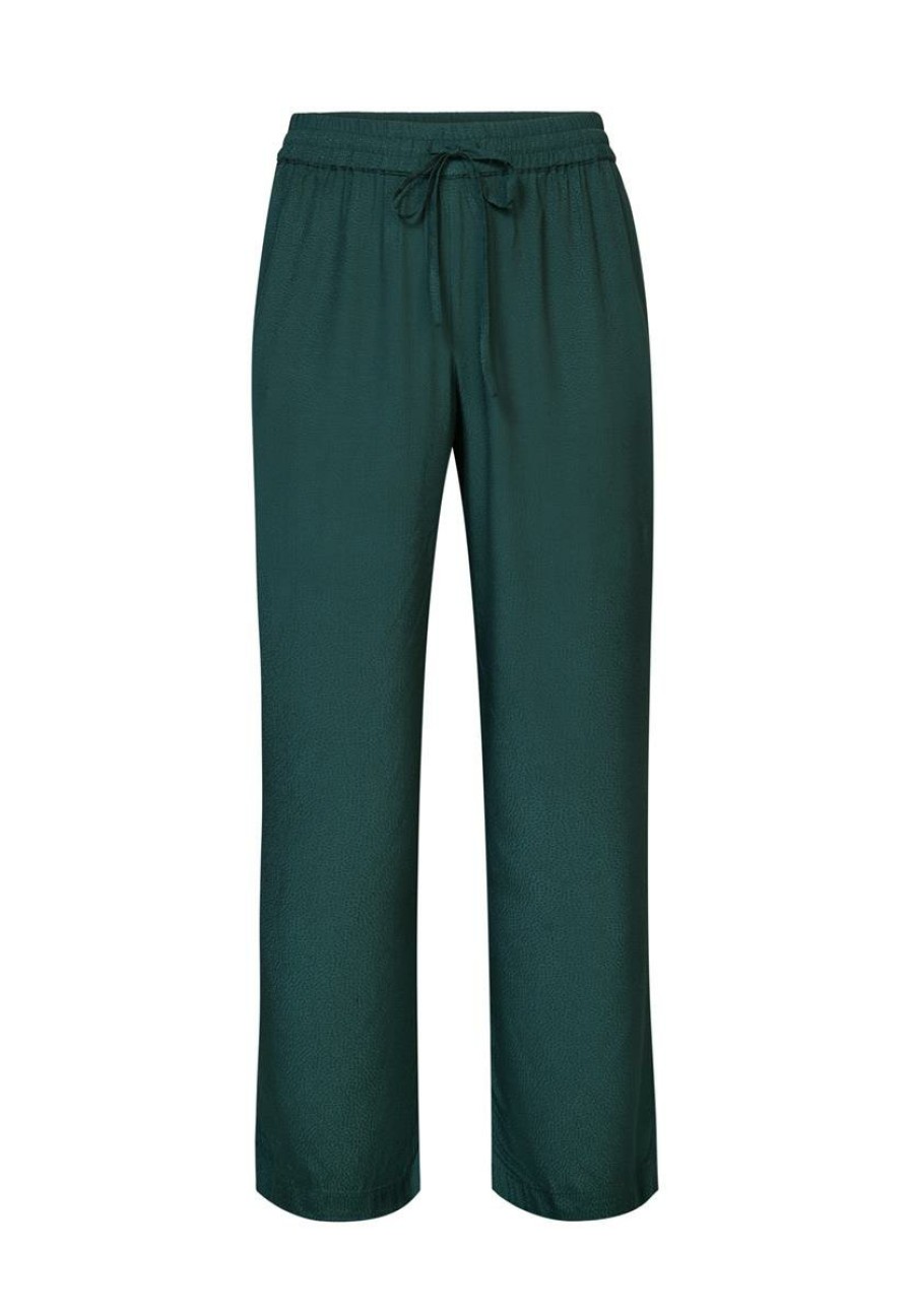 CLOTHING Miss Etam | Broek Jacquard Wide Leg Groen