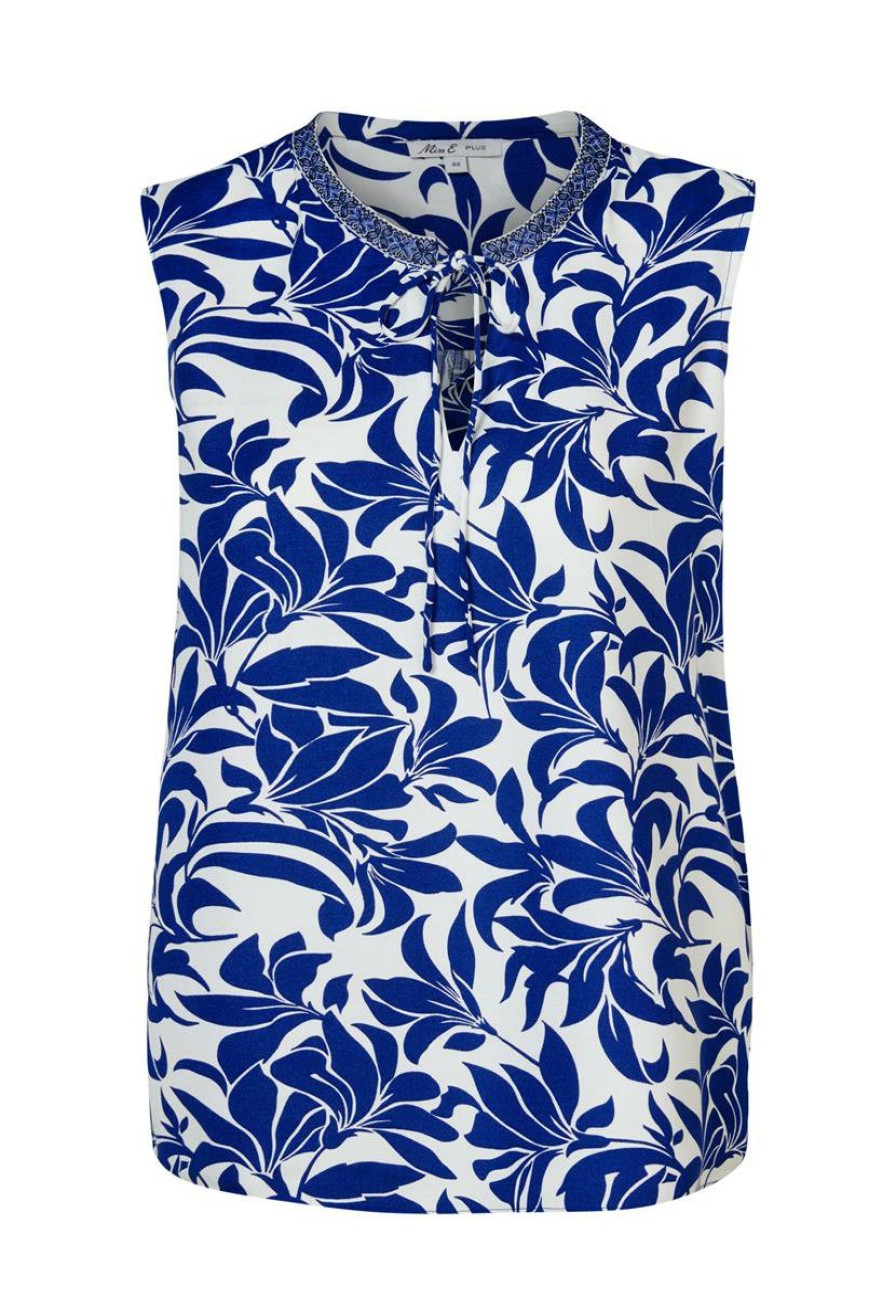 PLUS Miss Etam | Blouse Print Blauw