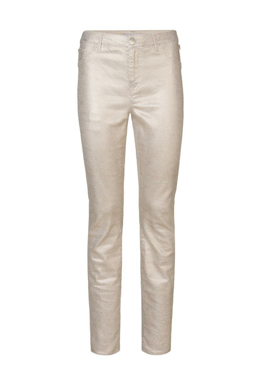 CLOTHING Miss Etam | Broek Metallic Naturel 32"