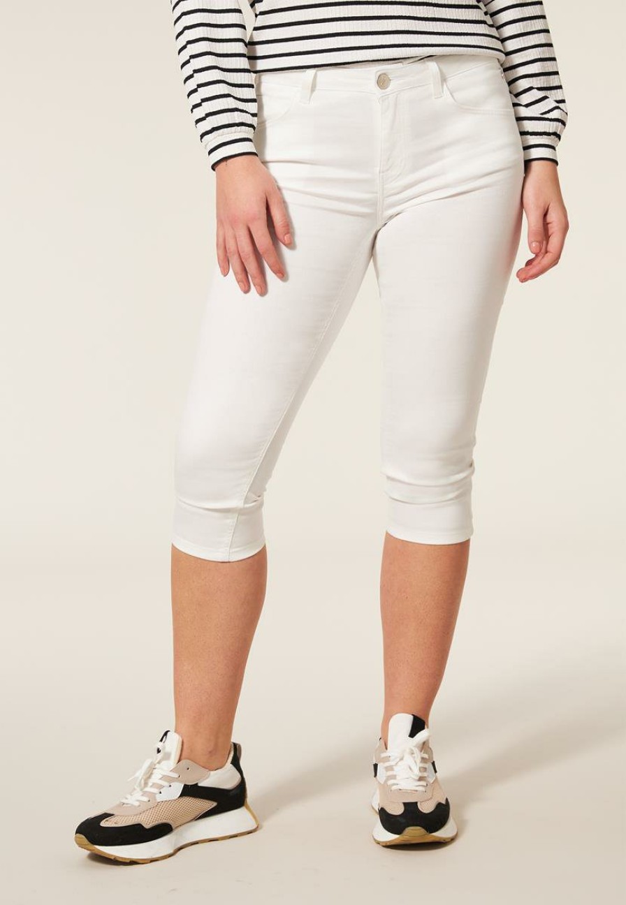 CLOTHING Miss Etam | Broek 'Elise' Capri Wit