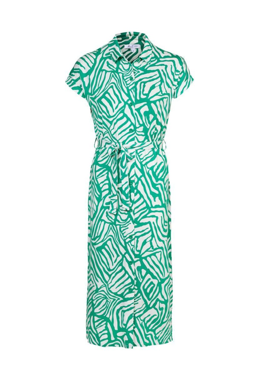 CLOTHING Miss Etam | Jurk Print Groen