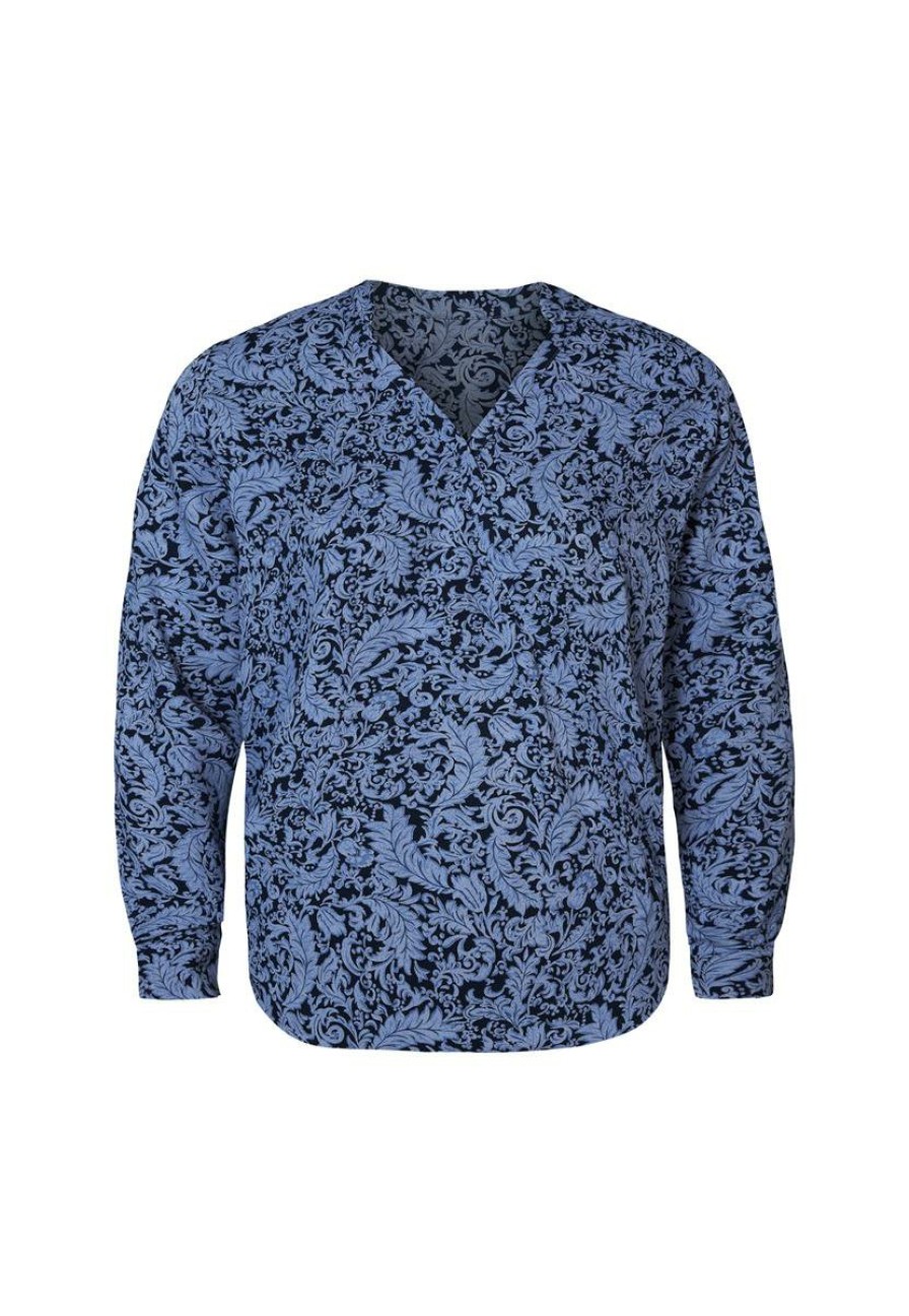 PLUS Miss Etam | Blouse Print Blauw