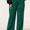 PLUS Miss Etam | Broek Wide Leg 32" Groen