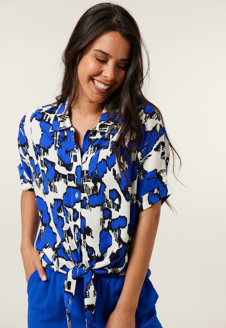 CLOTHING Miss Etam | Blouse Print Blauw